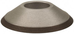 Made in USA - 3-1/2" Diam, 1-1/4" Hole Size, 3/4" Overall Thickness, 220 Grit, Type 15 Tool & Cutter Grinding Wheel - Very Fine Grade, Diamond - Americas Tooling