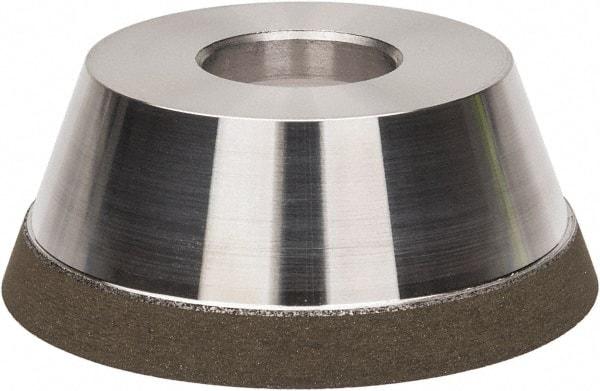 Made in USA - 3-3/4" Diam, 1-1/4" Hole Size, 1-1/2" Overall Thickness, 150 Grit, Type 11 Tool & Cutter Grinding Wheel - Very Fine Grade, CBN - Americas Tooling