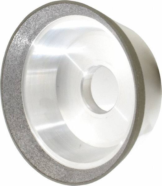 Made in USA - 5" Diam, 1-1/4" Hole Size, 1-3/4" Overall Thickness, 120 Grit, Type 11 Tool & Cutter Grinding Wheel - Fine Grade, CBN - Americas Tooling