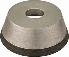 Made in USA - 5" Diam, 1-1/4" Hole Size, 1-3/4" Overall Thickness, 150 Grit, Type 11 Tool & Cutter Grinding Wheel - Very Fine Grade, CBN - Americas Tooling