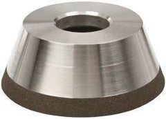 Made in USA - 3-3/4" Diam, 1-1/4" Hole Size, 1-1/2" Overall Thickness, 120 Grit, Type 11 Tool & Cutter Grinding Wheel - Fine Grade, CBN - Americas Tooling