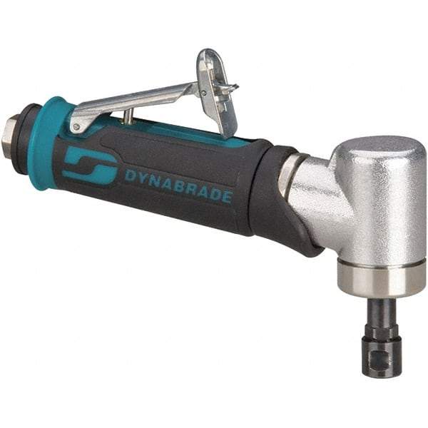 Dynabrade - 1/4" Collet, Angle Handle, Air Angle Die Grinder - 30,000 RPM, Rear Exhaust, 26 CFM, 0.4 hp, 90 psi, 1/4 NPT Inlet - Americas Tooling