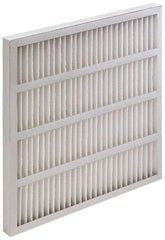 Value Collection - 20" Noml Height x 25" Noml Width x 2" Noml Depth, 35 to 45% Capture Efficiency, Wireless Pleated Air Filter - MERV 8, Synthetic, Integrated Beverage Board Frame, 500 Max FPM, 1,740 CFM, For Heating & Air Conditioning Units - Americas Tooling