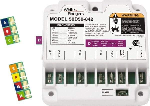 White-Rodgers - 24 VAC, 0.25 Amp, Universal Direct Spark Ignition Control - For Use with Gas Fired Nonintegrated, Forced Air Furnaces, Boilers & Cooking Appliances - Americas Tooling