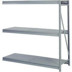 Lyon - 3 Shelf Add-On Solid Steel Steel Shelving - 10,000 Lb Capacity, 96" Wide x 72" High x 30" Deep, Dove Gray - Americas Tooling