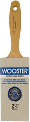 Wooster Brush - 3" Flat Hog Varnish Brush - 3-7/16" Bristle Length, 6-1/2" Maple Beavertail Handle - Americas Tooling