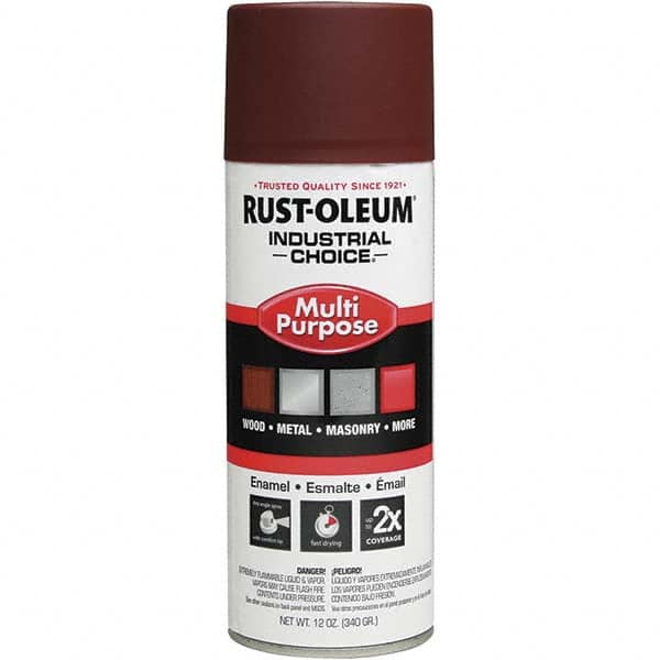 Rust-Oleum - 12 oz Flat Red Interior/Exterior Enamel Spray Primer - Americas Tooling