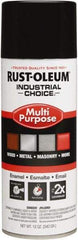 Rust-Oleum - Black, Gloss, Enamel Spray Paint - 8 to 12 Sq Ft per Can, 16 oz Container, Use on Drums, Equipment & Color Coding, Furniture, Ladders, Lockers, Motors, Stenciling, Tools - Americas Tooling