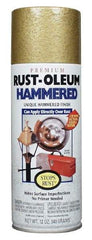 Rust-Oleum - 12 oz Bright Red Hammertone Finish Alkyd Enamel Paint - 20 Sq Ft per Gal, Interior/Exterior, Direct to Metal - Americas Tooling