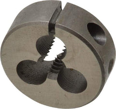 Made in USA - 1/4-20 UNC Thread, 1" Outside Diam High Speed Steel Round Die - 3/8" Thick, Right Hand Thread, Adjustable - Exact Industrial Supply