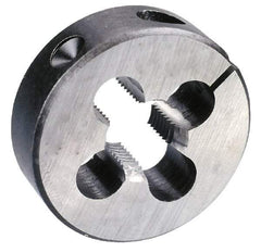 Cle-Line - 5/16-18 UNC Thread, 13/16" Outside Diam High Speed Steel Round Die - 1/4" Thick, Right Hand Thread, Adjustable - Exact Industrial Supply