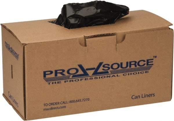 PRO-SOURCE - 20 Gal Capacity, 1 mil Thick, Household/Office Trash Bags - Linear Low-Density Polyethylene (LLDPE), Roll Dispenser, Black - Americas Tooling