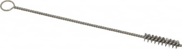 PRO-SOURCE - 3/4" Long x 3/16" Diam Stainless Steel Twisted Wire Bristle Brush - Single Spiral, 4" OAL, 0.003" Wire Diam, 0.062" Shank Diam - Americas Tooling