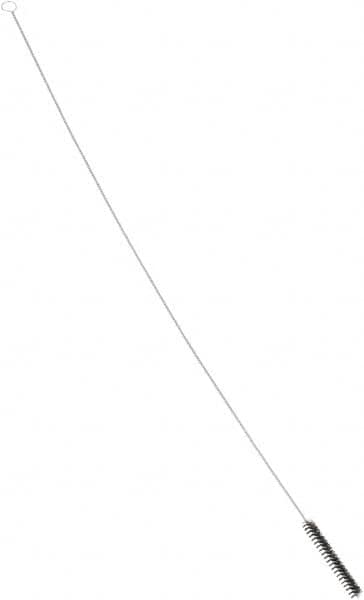 PRO-SOURCE - 4-1/2" Long x 5/8" Diam Nylon Bristle Brush - Single Spiral, 42" OAL, 0.012" Filament Diam, 0.142" Shank Diam - Americas Tooling