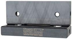 Snap Jaws - 4" Wide x 1.155" High x 0.55" Thick, Flat/No Step Vise Jaw - Hard, Steel, Fixed Jaw, Compatible with 4" Vises - Americas Tooling