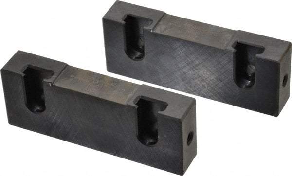 Snap Jaws - 4" Wide x 1-1/2" High x 3/4" Thick, Flat/No Step Vise Jaw - Soft, Steel, Fixed Jaw, Compatible with 4" Vises - Americas Tooling