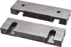 Snap Jaws - 6" Wide x 1-3/4" High x 3/4" Thick, Flat/No Step Vise Jaw - Soft, Steel, Fixed Jaw, Compatible with 6" Vises - Americas Tooling