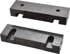 Snap Jaws - 6" Wide x 1-3/4" High x 1" Thick, Flat/No Step Vise Jaw - Soft, Steel, Fixed Jaw, Compatible with 6" Vises - Americas Tooling