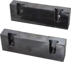 Snap Jaws - 6" Wide x 2" High x 1" Thick, Flat/No Step Vise Jaw - Soft, Steel, Fixed Jaw, Compatible with 6" Vises - Americas Tooling