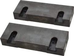 Snap Jaws - 6" Wide x 2-1/4" High x 1" Thick, Flat/No Step Vise Jaw - Soft, Steel, Fixed Jaw, Compatible with 6" Vises - Americas Tooling