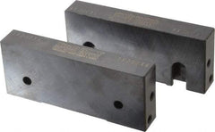 Snap Jaws - 6" Wide x 2-1/2" High x 1" Thick, Flat/No Step Vise Jaw - Soft, Steel, Fixed Jaw, Compatible with 6" Vises - Americas Tooling