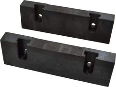 Snap Jaws - 8" Wide x 2-1/2" High x 1" Thick, Flat/No Step Vise Jaw - Soft, Steel, Fixed Jaw, Compatible with 8" Vises - Americas Tooling