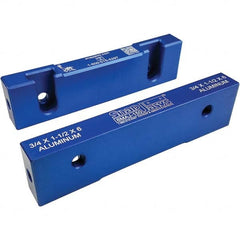 Snap Jaws - 6" Wide x 1-1/2" High x 3/4" Thick, Flat/No Step Vise Jaw - Americas Tooling