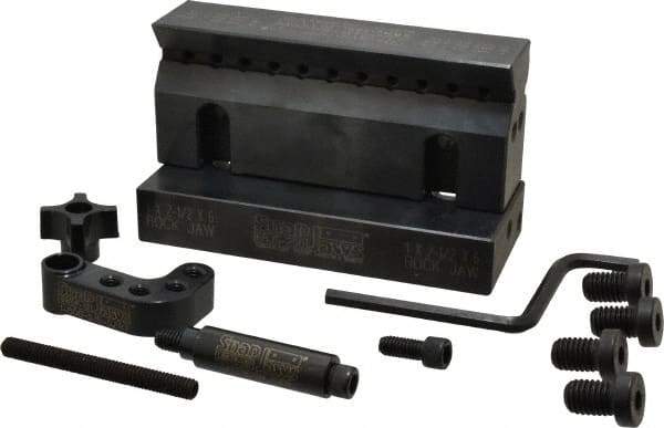 Snap Jaws - 6" Wide x 1-1/8" High x 1/8" Thick, V-Groove Vise Jaw - Steel, Fixed Jaw, Compatible with 6" Vises - Americas Tooling