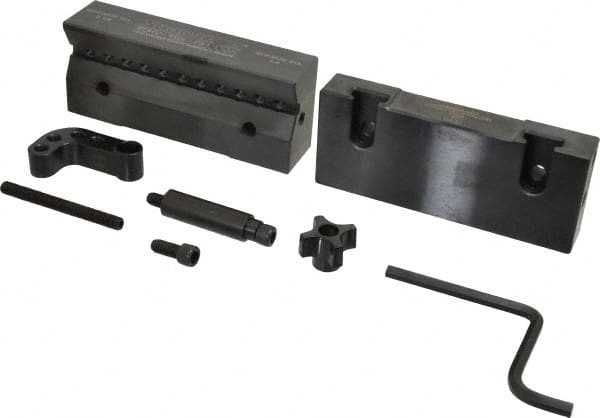 Snap Jaws - 6" Wide x 3-1/8" High x 1" Thick, V-Groove Vise Jaw - Steel, Fixed Jaw, Compatible with 6" Vises - Americas Tooling