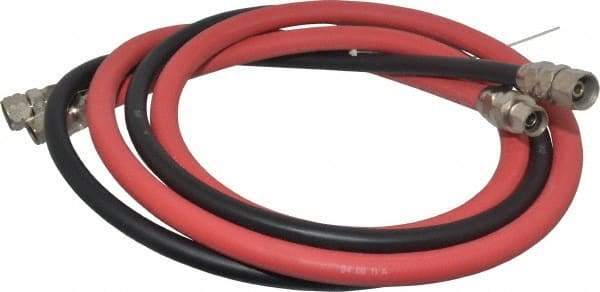 DeVilbiss - Paint Sprayer Hose with Fittings - 6 Ft. Air and Fluid Hose with Fittings (2 Hose Set), Compatible with Pressure Tank and Spray Guns - Americas Tooling