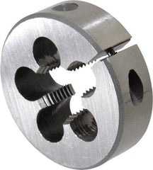 Interstate - 3/4-16 UNF Thread, 2" Outside Diam High Speed Steel Round Die - Right Hand Thread, Adjustable - Exact Industrial Supply