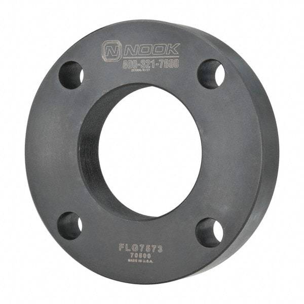 Nook Industries - 4.94" Flange OD x 0.9" Thickness Precision Acme Mounting Flange - For 2-4 Bars, 4 Mounting Holes, Steel - Americas Tooling