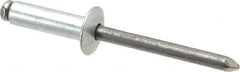 Marson - Button Head Steel Open End Blind Rivet - Steel Mandrel, 0.501" to 5/8" Grip, 1/2" Head Diam, 0.257" to 0.261" Hole Diam, 7/8" Length Under Head, 1/4" Body Diam - Americas Tooling