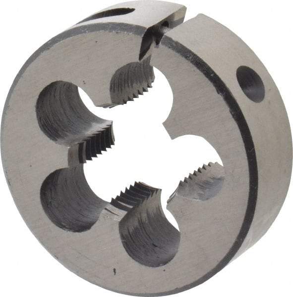 Interstate - 5/8-18 UNF Thread, 1-1/2" Outside Diam High Speed Steel Round Die - Left Hand Thread, Adjustable - Exact Industrial Supply