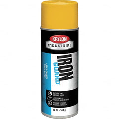 Krylon - OSHA Yellow, Gloss, Enamel Spray Paint - 12 to 15 Sq Ft per Can, 12 oz Container, Use on Masonry, Metal, Plaster, Plastic Foam & Wicker, Plastics, Wood - Americas Tooling