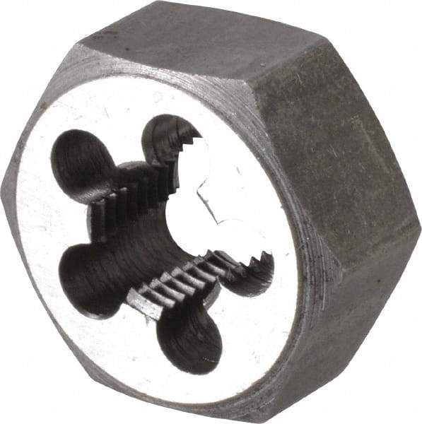 Interstate - 1/4-19 BSPT Thread, Hex Pipe Die - 1-1/4" Outside Diam, Carbon Steel - Exact Industrial Supply