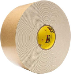 3M - 4" Wide x 20 Yd Long Tan Rubber Masking Tape - Series 528, 82 mil Thick, 18 In/Lb Tensile Strength - Americas Tooling