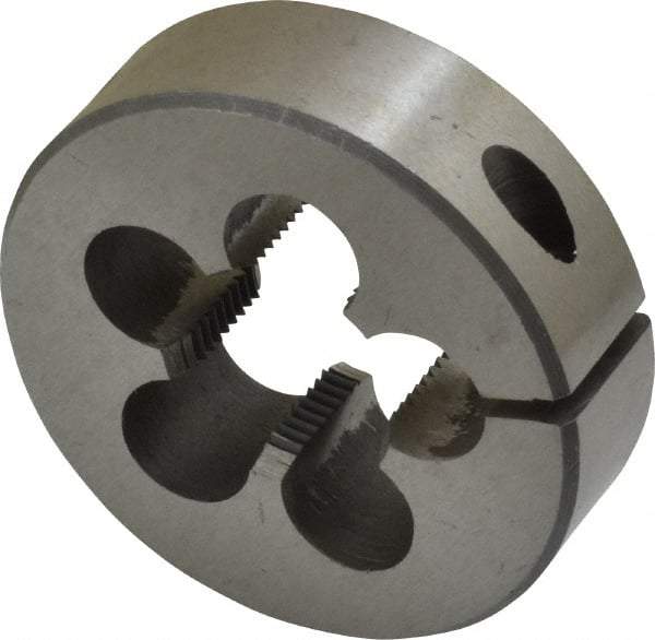 Interstate - 3/4-20 UNEF Thread, 2" Outside Diam High Speed Steel Round Die - Right Hand Thread, Adjustable - Exact Industrial Supply