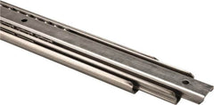 Sugatsune - 21-11/16" Slide Length, 23" Travel Length, Stainless Steel Ball Bearing Slide - 188 Lb Capacity at Full Extension - Americas Tooling