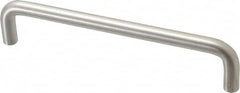 Sugatsune - 25/64" Handle Diam, Satin Finish Stainless Steel Drawer Pull - 1-3/8" Projection, 6" Center to Center, 316 Grade, 6-3/8" Wide - Americas Tooling