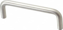 Sugatsune - 5/16" Handle Diam, Satin Finish Stainless Steel Drawer Pull - 1-11/32" Projection, 3-1/2" Center to Center, 316 Grade, 3-13/16" Wide - Americas Tooling