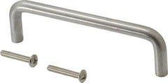 Sugatsune - 5/16" Handle Diam, Satin Finish Stainless Steel Drawer Pull - 1-11/32" Projection, 4" Center to Center, 316 Grade, 4-5/16" Wide - Americas Tooling