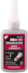 Vibra-Tite - 50 mL Bottle, Red, High Strength Liquid Threadlocker - Series 140, 24 hr Full Cure Time, Hand Tool, Heat Removal - Americas Tooling