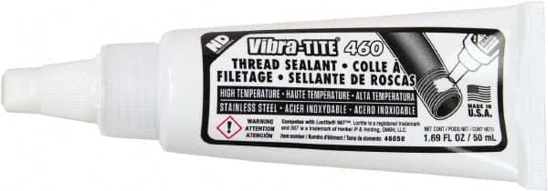 Vibra-Tite - 50 mL Tube White Joint Sealant - -65 to 400°F Operating Temp, 60 hr Full Cure Time, Series 460 - Americas Tooling