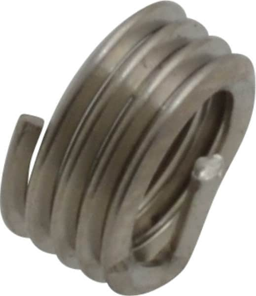 Recoil - M6x1.00 Metric Coarse, 6mm OAL, Free Running Helical Insert - 4 Free Coils, Tanged, Stainless Steel, Bright Finish, 1D Insert Length - Americas Tooling