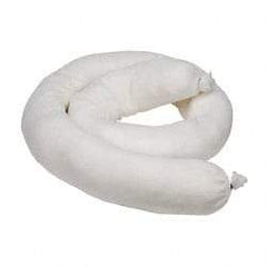 PRO-SAFE - 14 Gal, 4' Long, 3" Diam, Polypropylene Sock - Oil Only, White - Americas Tooling