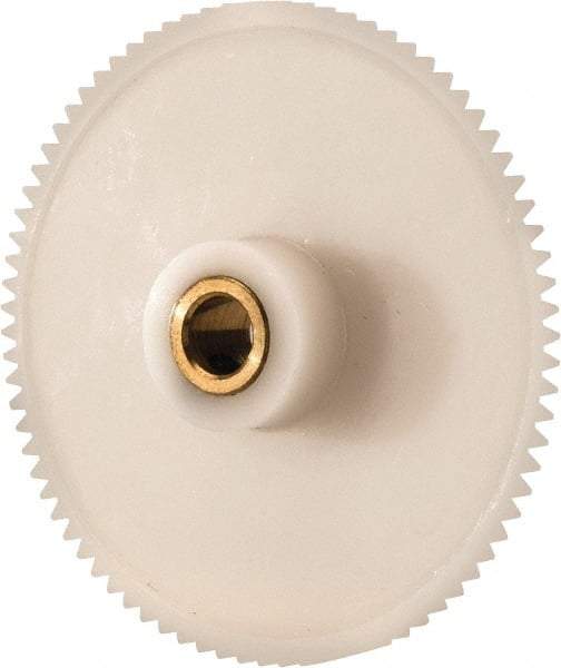 Made in USA - 48 Pitch, 2-1/4" Pitch Diam, 2.292" OD, 108 Tooth Spur Gear - 1/4" Face Width, 1/4" Bore Diam, 39/64" Hub Diam, 20° Pressure Angle, Acetal - Americas Tooling