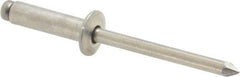 Marson - Button Head Aluminum Open End Blind Rivet - Aluminum Mandrel, 0.376" to 1/2" Grip, 3/8" Head Diam, 0.192" to 0.196" Hole Diam, 0.7" Length Under Head, 3/16" Body Diam - Americas Tooling