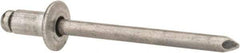 Marson - Button Head Aluminum Open End Blind Rivet - Steel Mandrel, 0.032" to 1/8" Grip, 3/8" Head Diam, 0.192" to 0.196" Hole Diam, 0.325" Length Under Head, 3/16" Body Diam - Americas Tooling