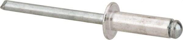 Marson - Button Head Aluminum Open End Blind Rivet - Steel Mandrel, 5/16" to 3/8" Grip, 3/8" Head Diam, 0.192" to 0.196" Hole Diam, 0.575" Length Under Head, 3/16" Body Diam - Americas Tooling